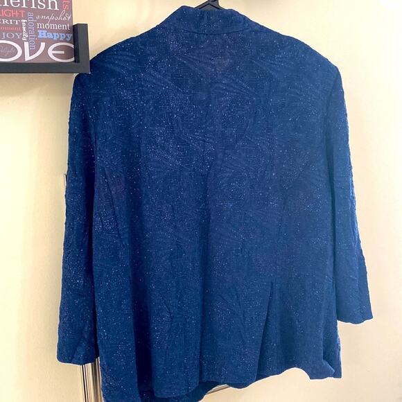 David’s Bridal Vintage Jacket Blue Size 24 - Picture 2 of 2